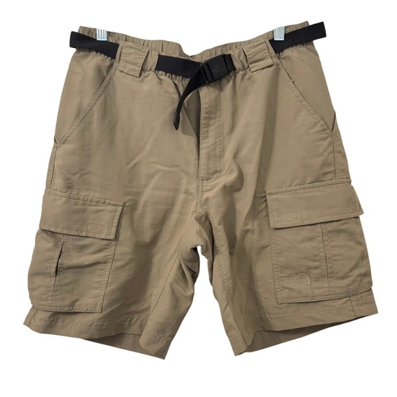 The North Face Other - VTG The North Face Mens Khaki Nylon Cargo Shorts M Belted Hiking Gorpcore Y2K
